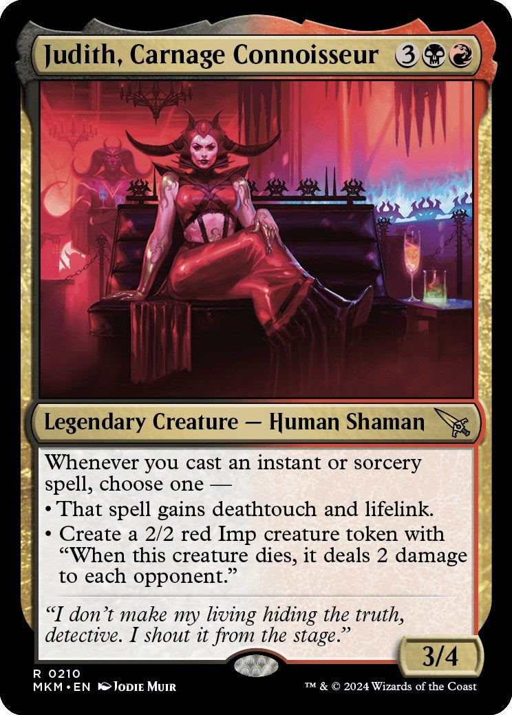 Image for Judith, Carnage Connoisseur (Murders at Karlov Manor) (210) - Magic: The Gathering