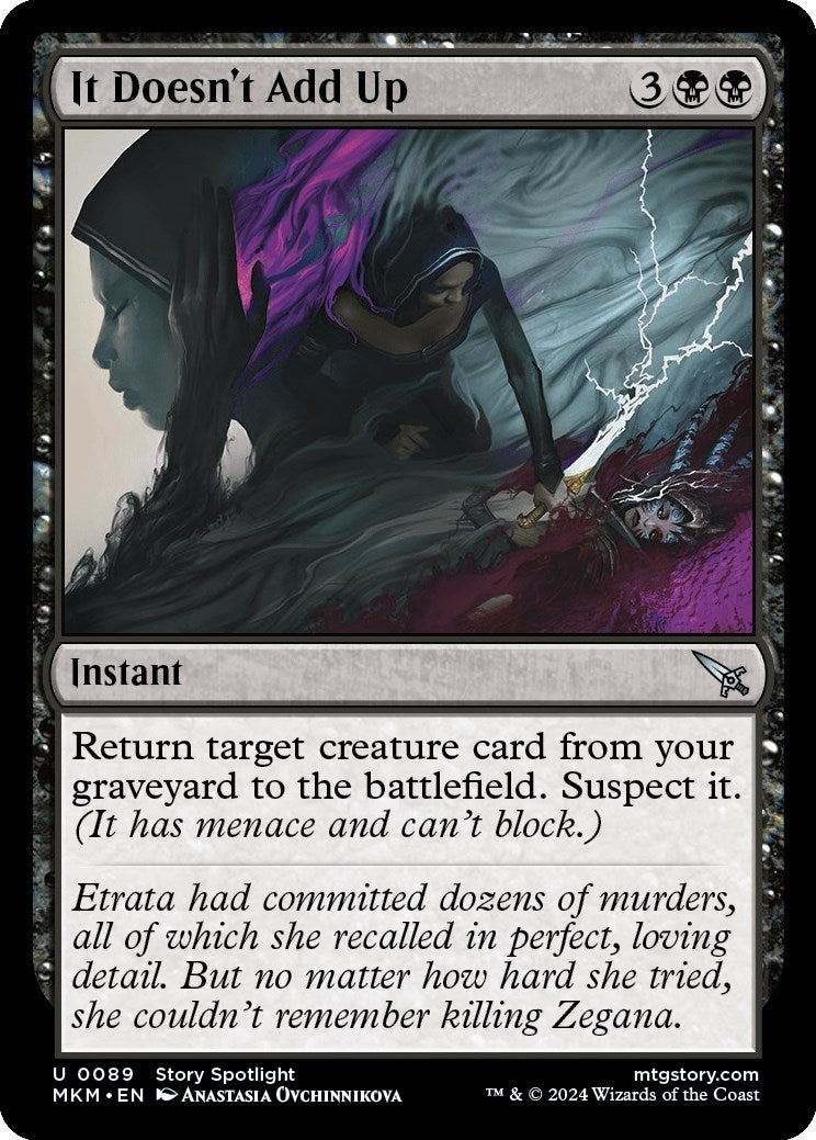 Image for It Doesn't Add Up (Murders at Karlov Manor) (89) - Magic: The Gathering