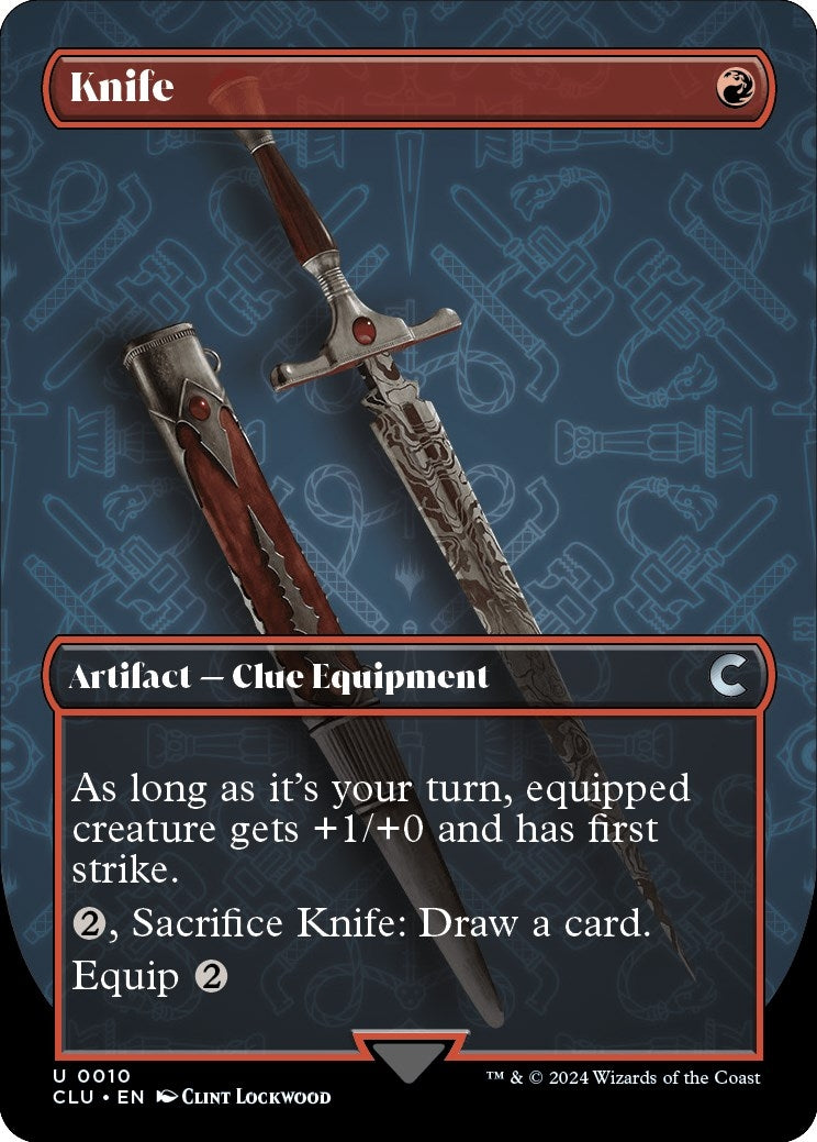Image for Knife (Borderless) (Ravnica: Clue Edition) (10) - Magic: The Gathering
