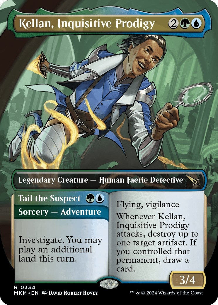 Image for Kellan, Inquisitive Prodigy (Borderless) (Murders at Karlov Manor) (334) - Magic: The Gathering