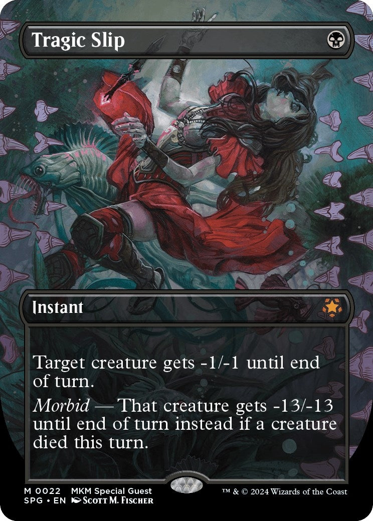 Image for Tragic Slip (Borderless) (Special Guests) (22) - Magic: The Gathering