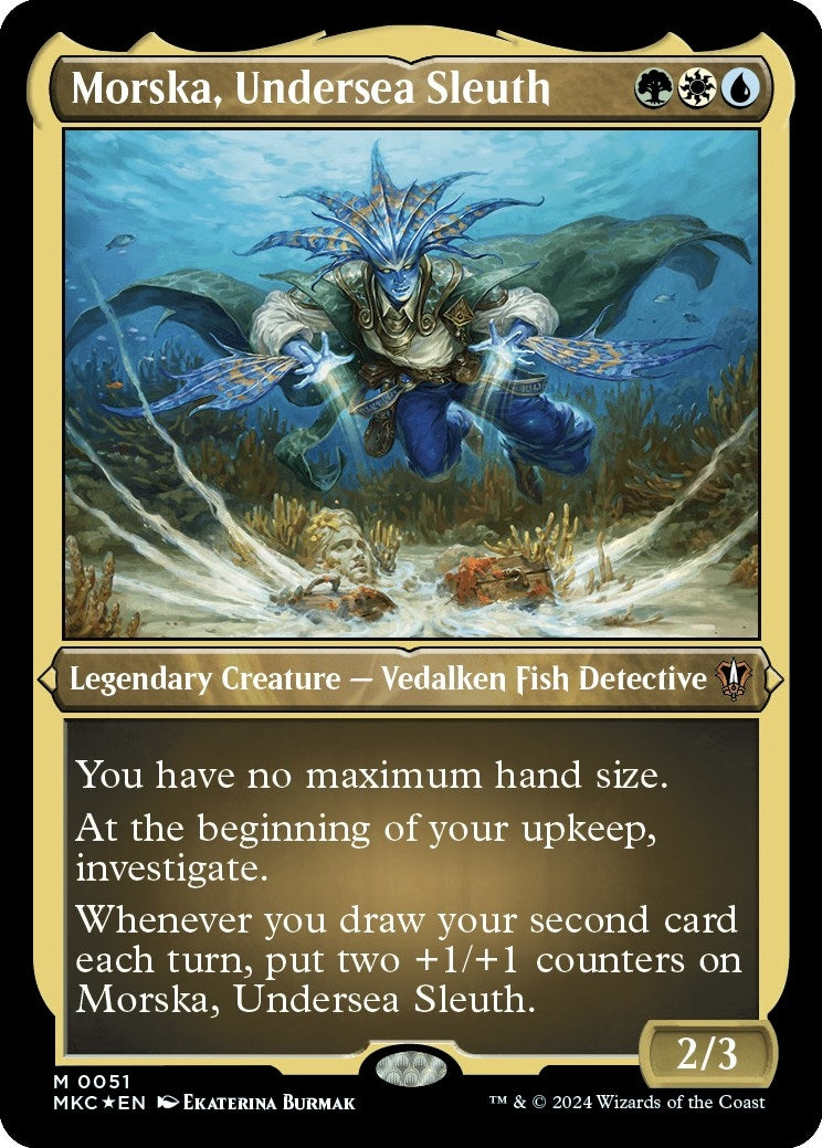 Image for Morska, Undersea Sleuth (Display Commander) - Thick Stock (Commander: Murders at Karlov Manor) (51) - Magic: The Gathering