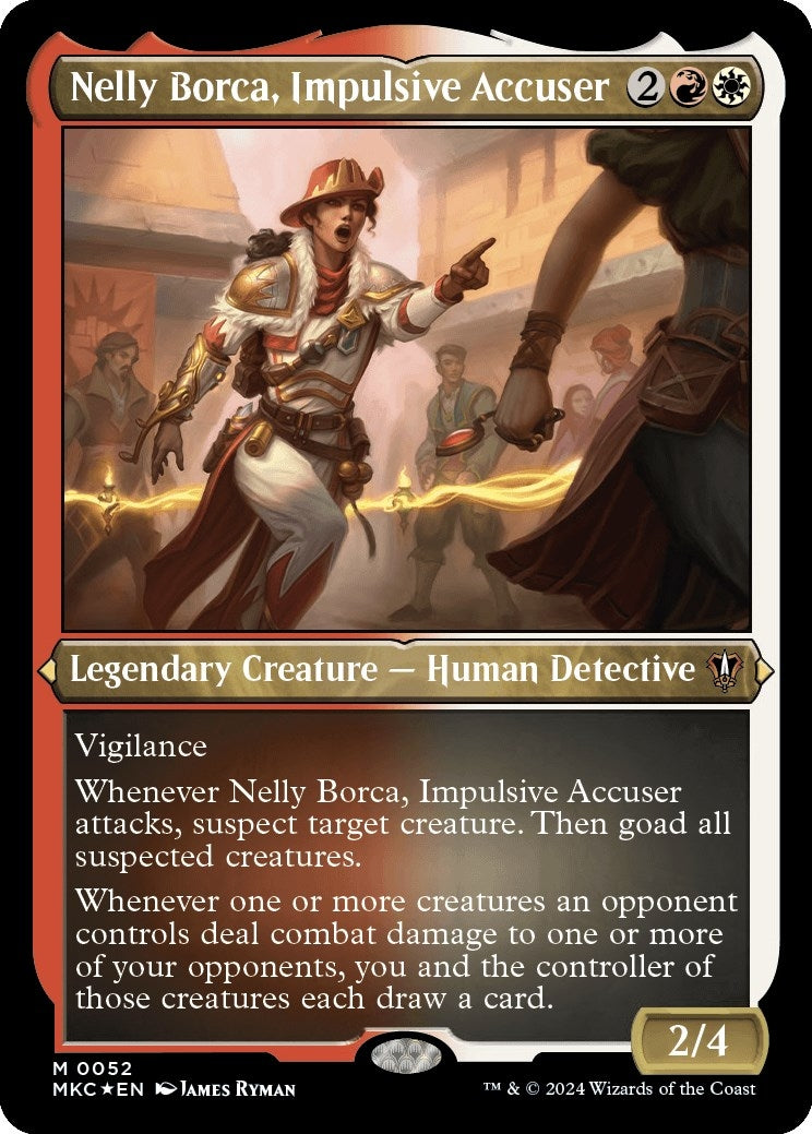 Image for Nelly Borca, Impulsive Accuser (Display Commander) - Thick Stock (Commander: Murders at Karlov Manor) (52) - Magic: The Gathering
