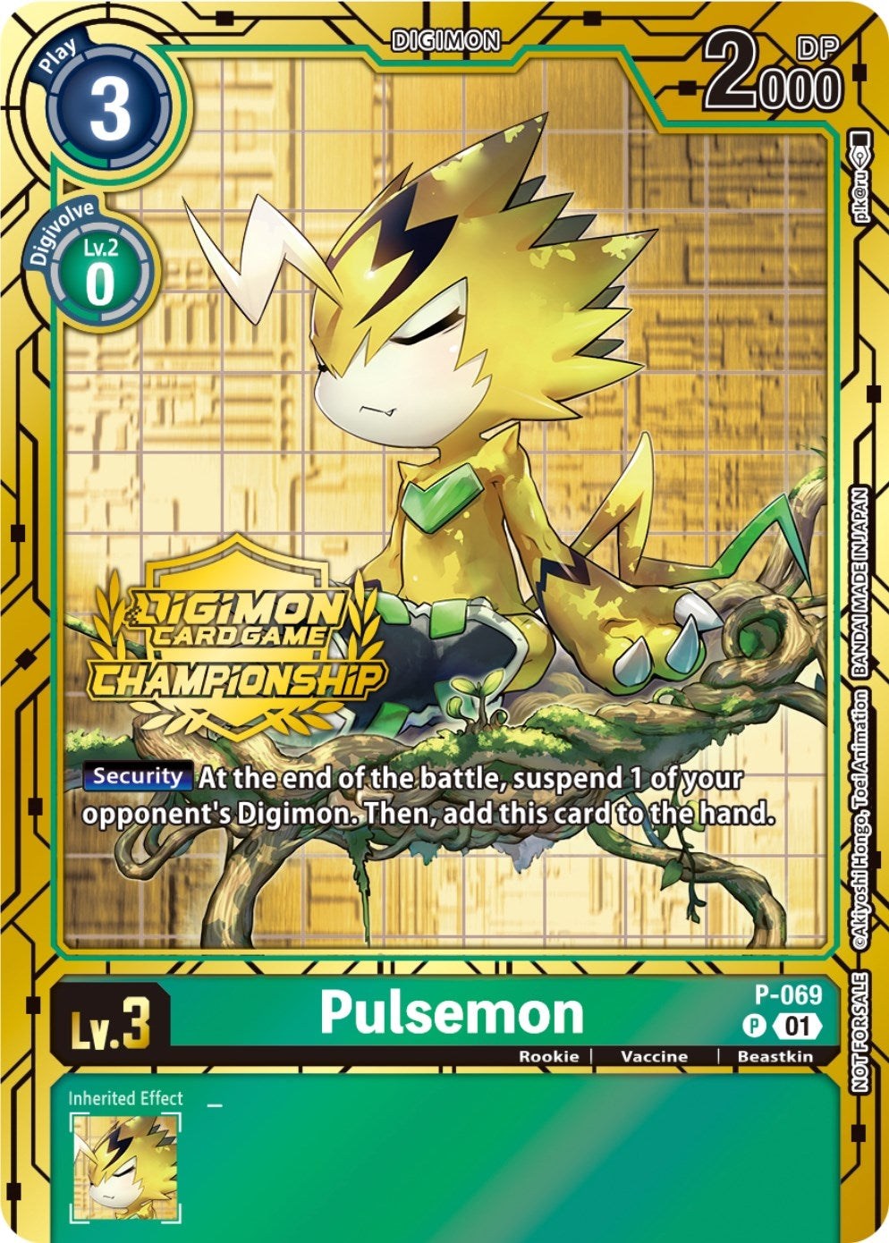 Image for Pulsemon - P-069 (Championship 2023 Gold Card Set) (D-PR) (P-069 P) - Digimon Card Game