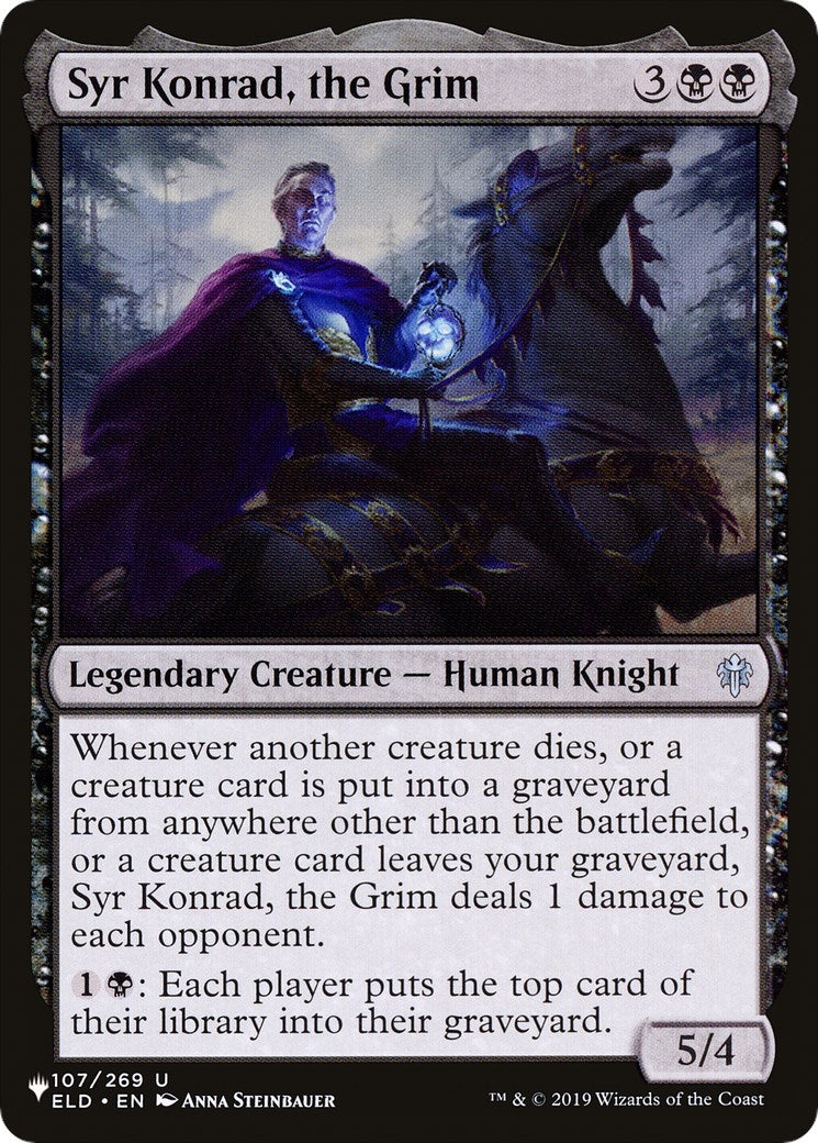 Image for Syr Konrad, the Grim (The List Reprints) (107/269) - Magic: The Gathering