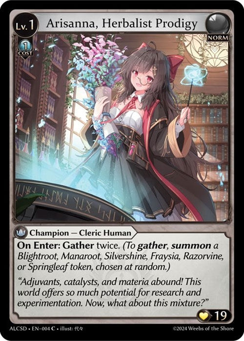 Image for Arisanna, Herbalist Prodigy (Alchemical Revolution Starter Decks) (004) - Grand Archive TCG