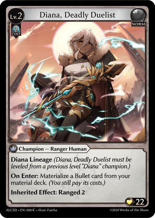 Image for Diana, Deadly Duelist (Alchemical Revolution Starter Decks) (008) - Grand Archive TCG