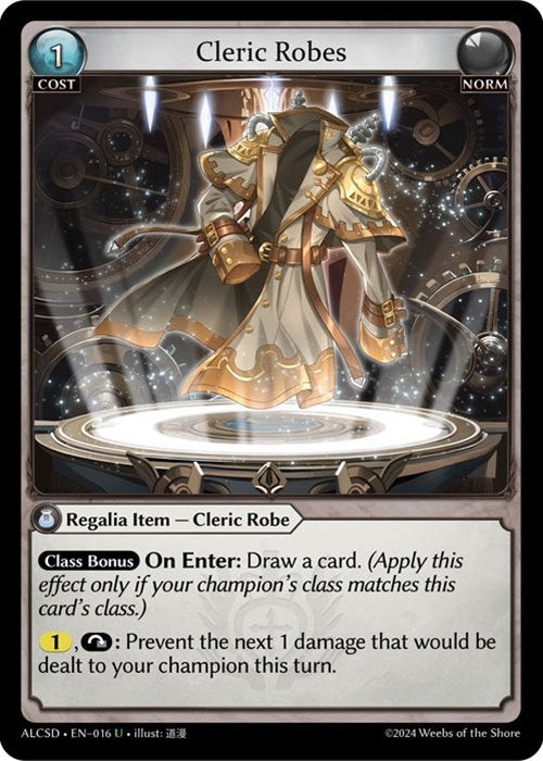 Image for Cleric Robes (Alchemical Revolution Starter Decks) (016) - Grand Archive TCG