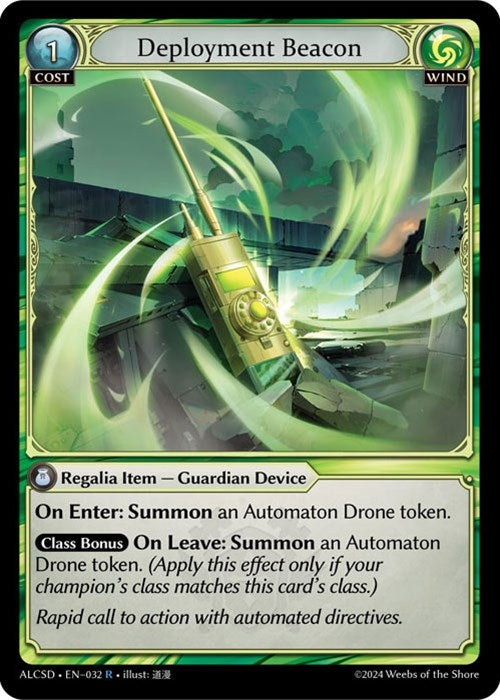 Image for Deployment Beacon (Alchemical Revolution Starter Decks) (032) - Grand Archive TCG