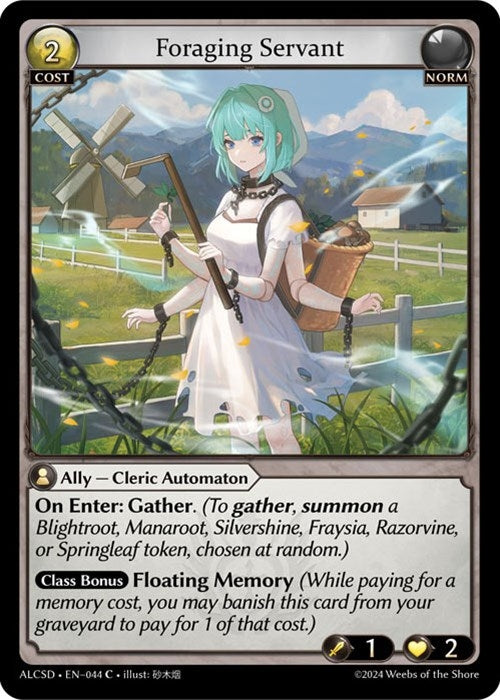 Image for Foraging Servant (Alchemical Revolution Starter Decks) (044) - Grand Archive TCG