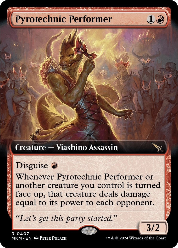 Image for Pyrotechnic Performer (Extended Art) (Murders at Karlov Manor) (407) - Magic: The Gathering