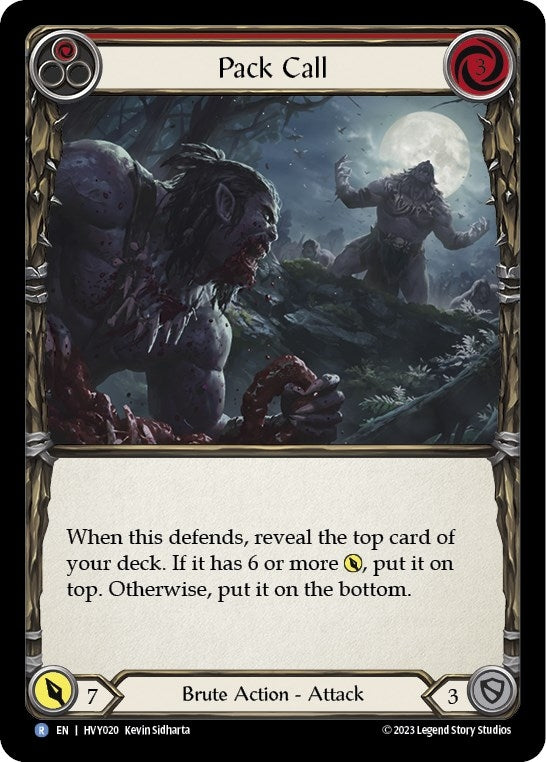 Image for Pack Call (Red) (Heavy Hitters) (HVY020) - Flesh and Blood TCG