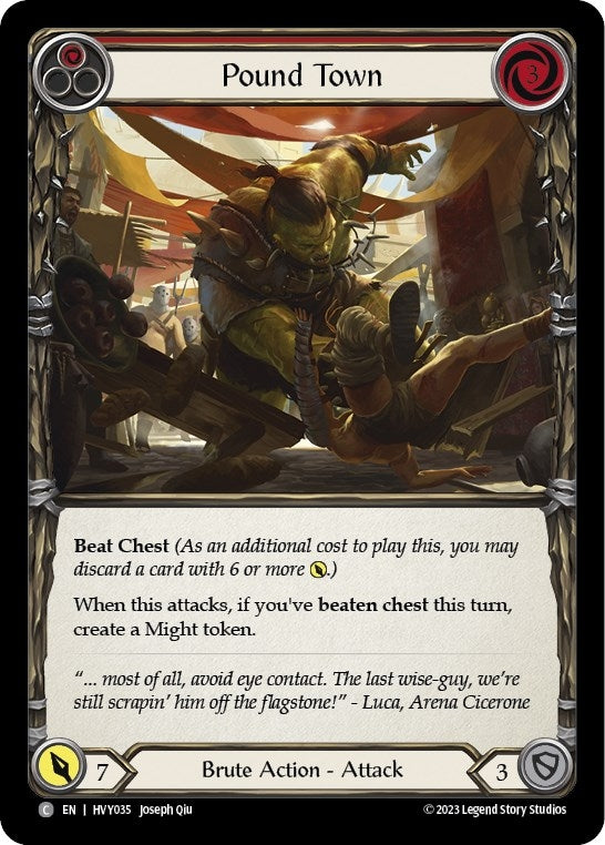 Image for Pound Town (Red) (Heavy Hitters) (HVY035) - Flesh and Blood TCG