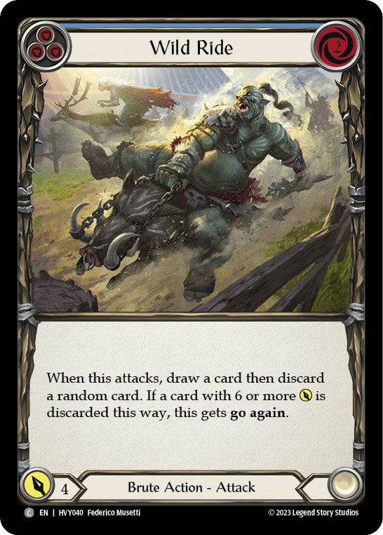Image for Wild Ride (Blue) (Heavy Hitters) (HVY040) - Flesh and Blood TCG