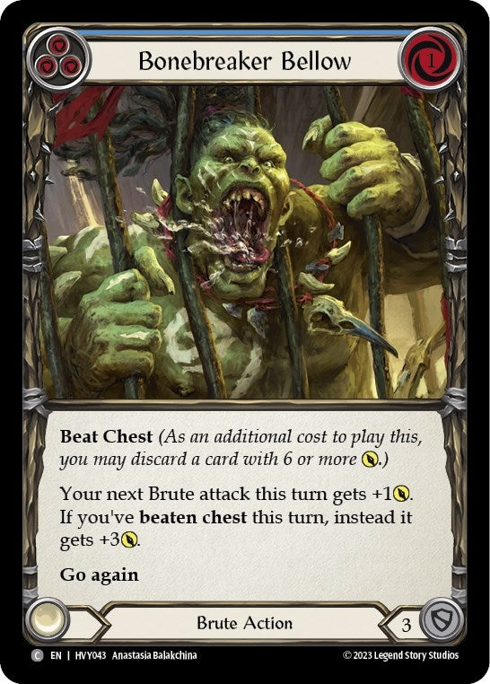 Image for Bonebreaker Bellow (Blue) (Heavy Hitters) (HVY043) - Flesh and Blood TCG