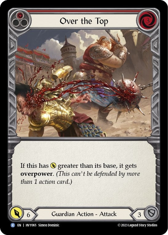 Image for Over the Top (Red) (Heavy Hitters) (HVY065) - Flesh and Blood TCG