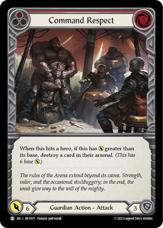 Image for Command Respect (Red) (Heavy Hitters) (HVY071) - Flesh and Blood TCG
