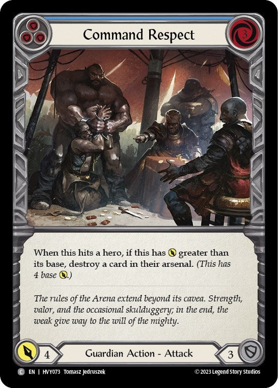 Image for Command Respect (Blue) (Heavy Hitters) (HVY073) - Flesh and Blood TCG