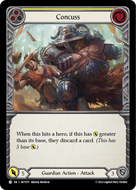 Image for Concuss (Yellow) (Heavy Hitters) (HVY075) - Flesh and Blood TCG