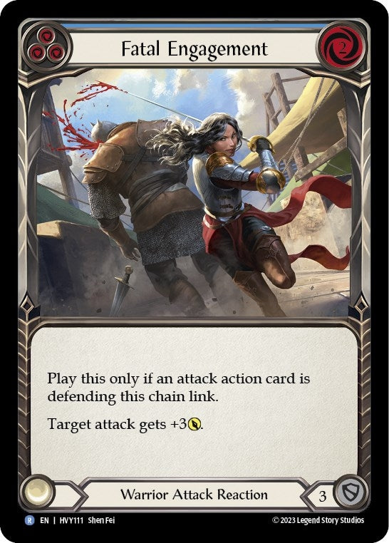 Image for Fatal Engagement (Blue) (Heavy Hitters) (HVY111) - Flesh and Blood TCG