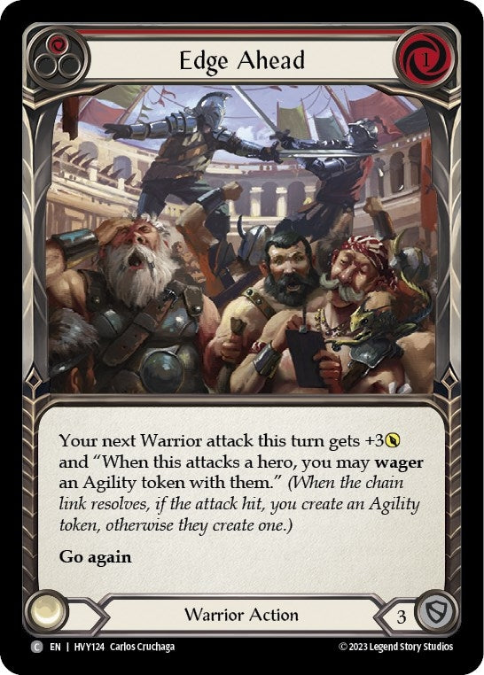 Image for Edge Ahead (Red) (Heavy Hitters) (HVY124) - Flesh and Blood TCG