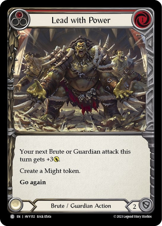 Image for Lead with Power (Red) (Heavy Hitters) (HVY152) - Flesh and Blood TCG