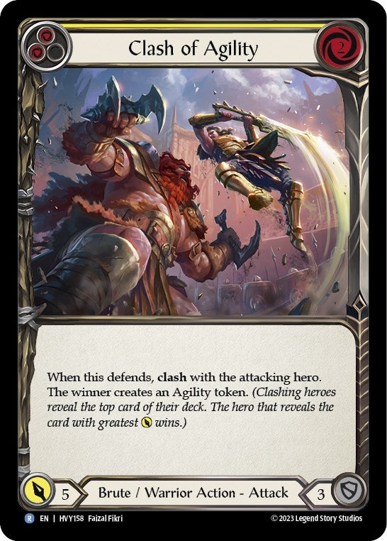 Image for Clash of Agility (Yellow) (Heavy Hitters) (HVY158) - Flesh and Blood TCG