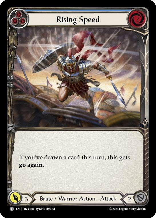 Image for Rising Speed (Blue) (Heavy Hitters) (HVY168) - Flesh and Blood TCG