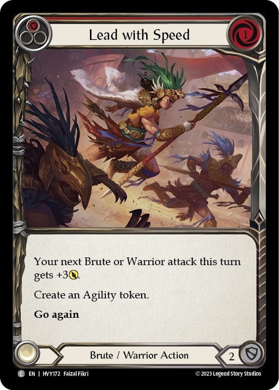Image for Lead with Speed (Red) (Heavy Hitters) (HVY172) - Flesh and Blood TCG