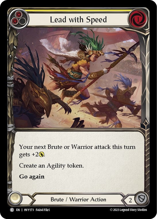 Image for Lead with Speed (Yellow) (Heavy Hitters) (HVY173) - Flesh and Blood TCG