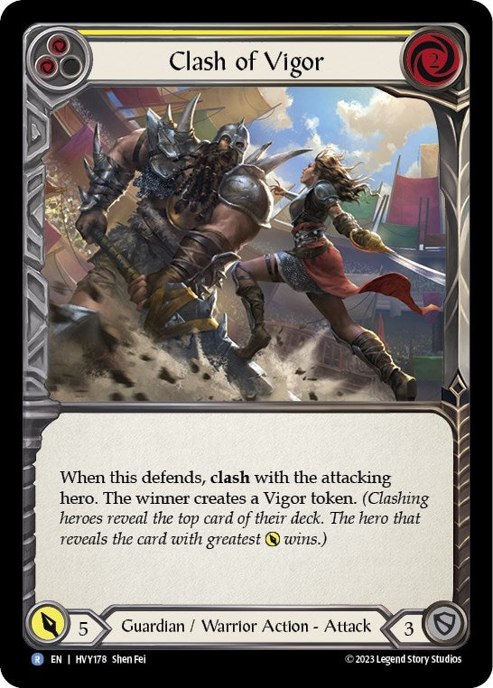 Image for Clash of Vigor (Yellow) (Heavy Hitters) (HVY178) - Flesh and Blood TCG