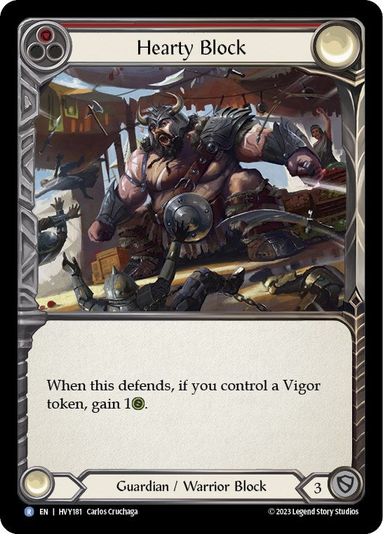 Image for Hearty Block (Heavy Hitters) (HVY181) - Flesh and Blood TCG