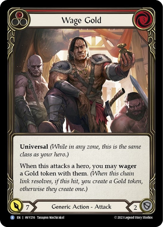 Image for Wage Gold (Red) (Heavy Hitters) (HVY216) - Flesh and Blood TCG