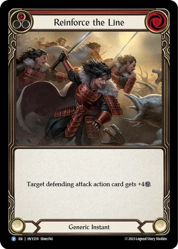 Image for Reinforce the Line (Red) (Heavy Hitters) (HVY219) - Flesh and Blood TCG