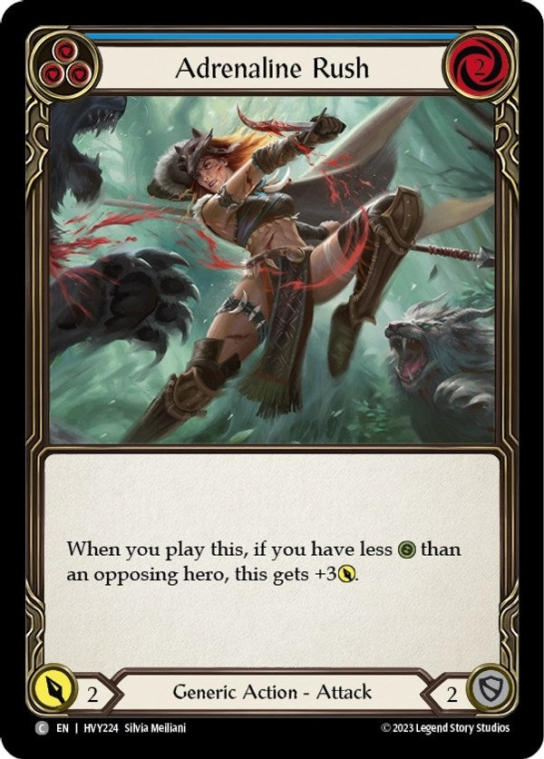 Image for Adrenaline Rush (Blue) (Heavy Hitters) (HVY224) - Flesh and Blood TCG