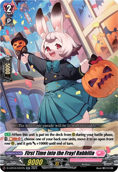 Image for First Time into the Fray! Rabbilia (D-LBT04: Lyrical Monasterio ~Trick or Trick!~) (D-LBT04/031EN) - Cardfight Vanguard