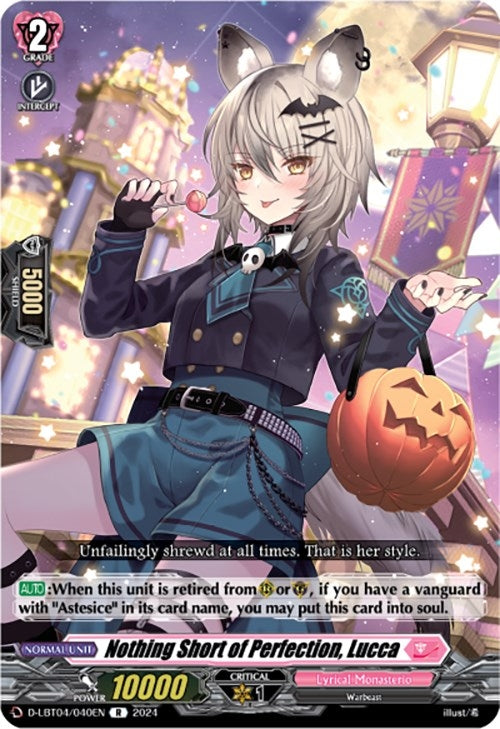 Image for Nothing Short of Perfection, Lucca (D-LBT04: Lyrical Monasterio ~Trick or Trick!~) (D-LBT04/040EN) - Cardfight Vanguard