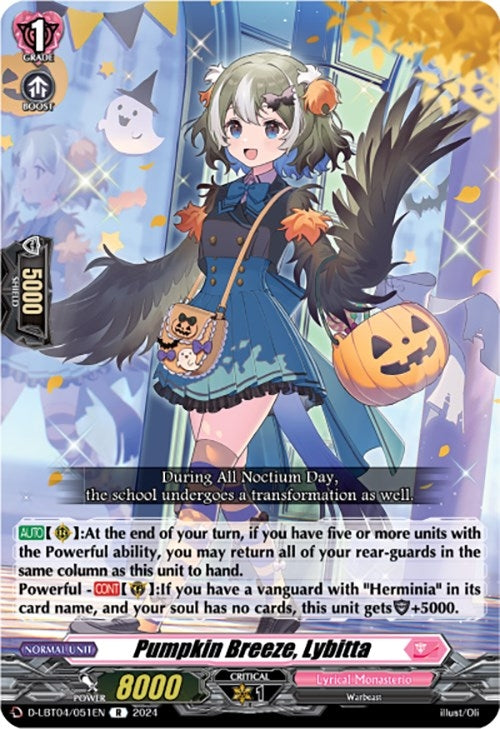 Image for Pumpkin Breeze, Lybitta (D-LBT04: Lyrical Monasterio ~Trick or Trick!~) (D-LBT04/051EN) - Cardfight Vanguard