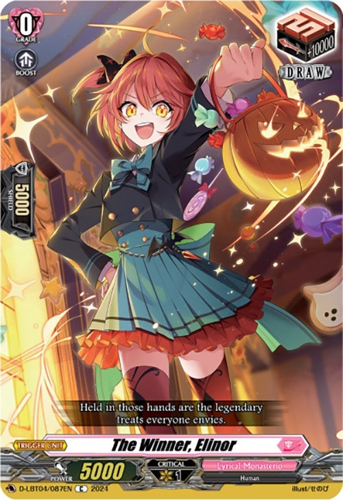 Image for The Winner, Elinor (D-LBT04: Lyrical Monasterio ~Trick or Trick!~) (D-LBT04/087EN) - Cardfight Vanguard