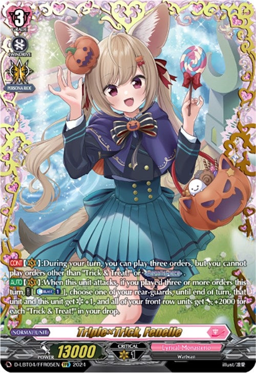 Image for Tr!plexTr!ck, Fenelle (FFR) (D-LBT04: Lyrical Monasterio ~Trick or Trick!~) (D-LBT04/FFR05EN) - Cardfight Vanguard