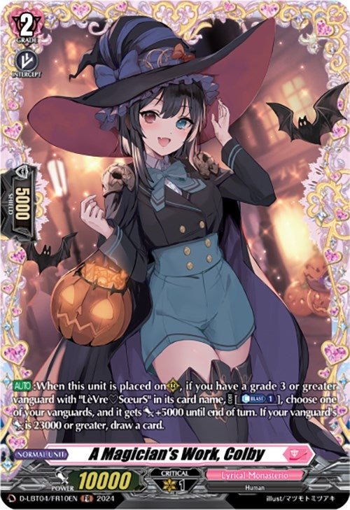 Image for A Magician's Work, Colby (FR) (D-LBT04: Lyrical Monasterio ~Trick or Trick!~) (D-LBT04/FR10EN) - Cardfight Vanguard