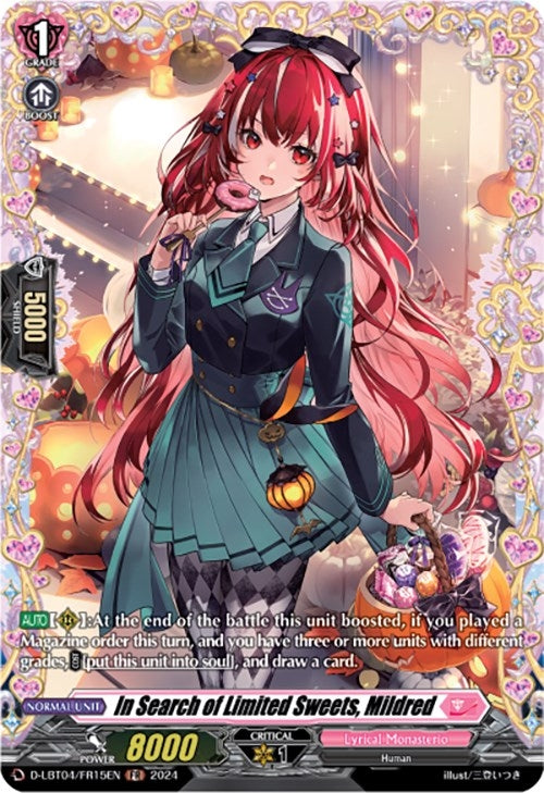 Image for In Search of Limited Sweets, Mildred (FR) (D-LBT04: Lyrical Monasterio ~Trick or Trick!~) (D-LBT04/FR15EN) - Cardfight Vanguard