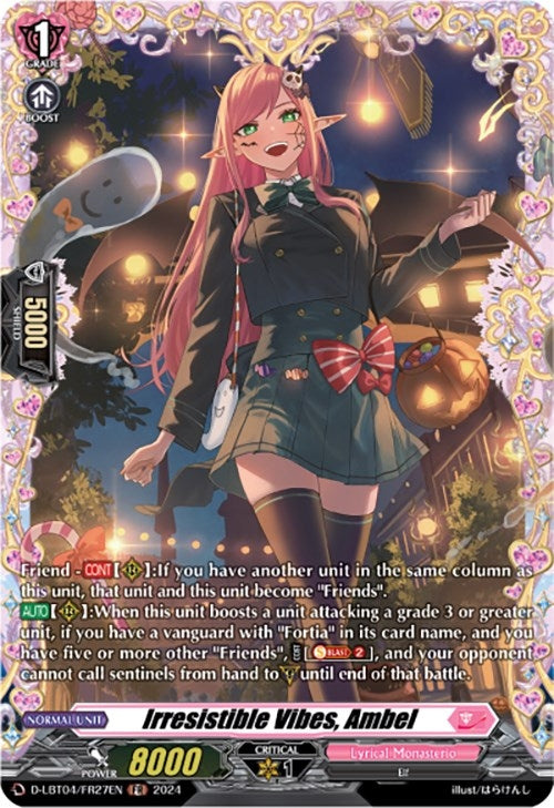 Image for Irresistible Vibes, Ambel (FR) (D-LBT04: Lyrical Monasterio ~Trick or Trick!~) (D-LBT04/FR27EN) - Cardfight Vanguard