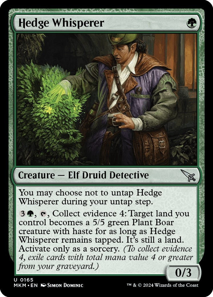 Image for Hedge Whisperer (Murders at Karlov Manor) (165) - Magic: The Gathering