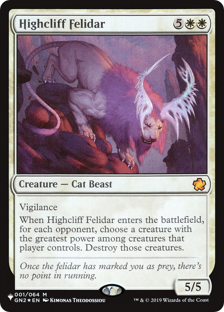 Image for Highcliff Felidar (The List Reprints) (001/064) - Magic: The Gathering