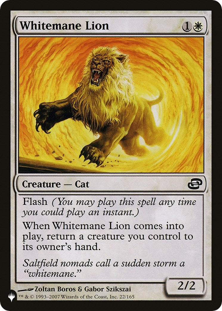 Image for Whitemane Lion (PLC) (The List Reprints) (22/165) - Magic: The Gathering
