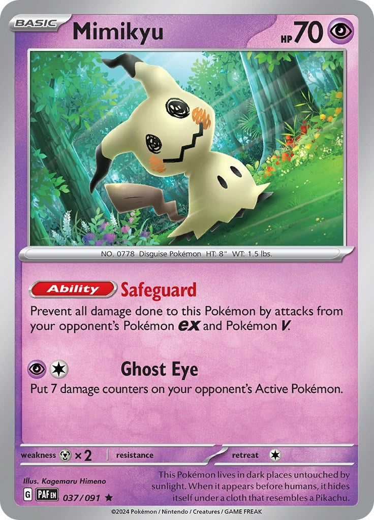 Image for Mimikyu (SV: Paldean Fates) (037/091) - Pokemon