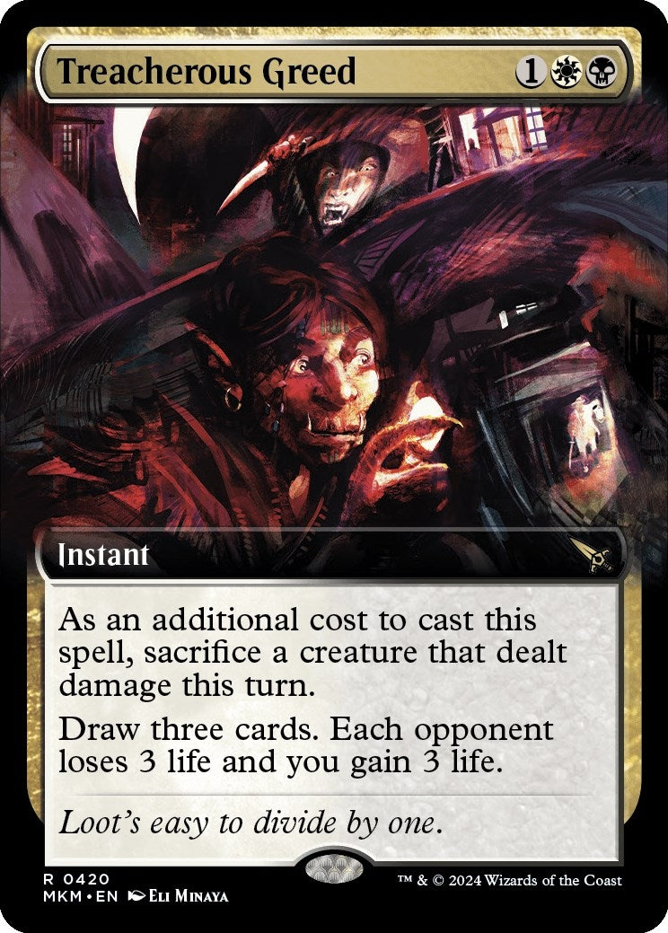 Image for Treacherous Greed (Extended Art) (Murders at Karlov Manor) (420) - Magic: The Gathering