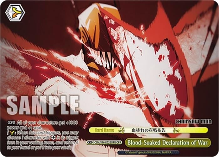 Image for Blood-Soaked Declaration of War (OFR) (Chainsaw Man) (CSM/S96-E025OFR OFR) - Weiss Schwarz