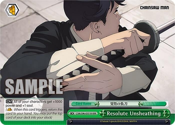 Image for Resolute Unsheathing (RRR) (Chainsaw Man) (CSM/S96-E051R RRR) - Weiss Schwarz